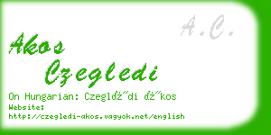 akos czegledi business card